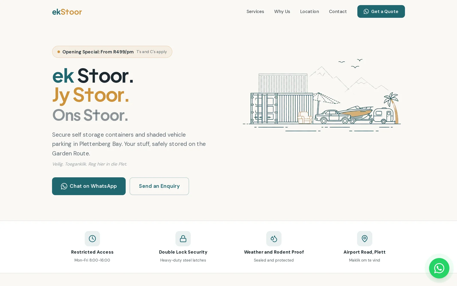 ekStoor website