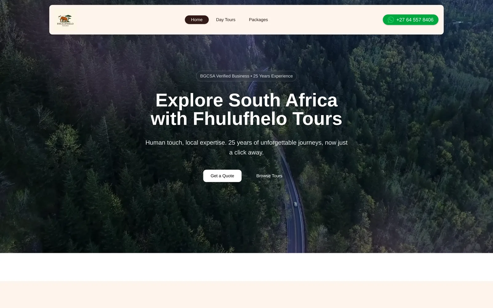 Fhulufhelo Tours website